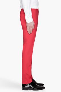 Jonathan Saunders Strawberry Red Wool Francis Trousers for men