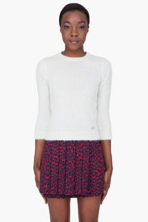 Dsquared2 Cream Knitted Mohair Sweater for women