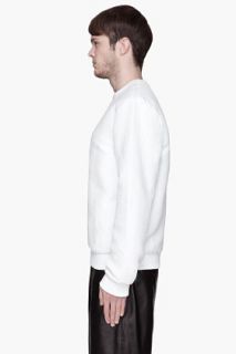 Alexander Wang White Trapunto Ribbed Ottoman Sweatshirt for men