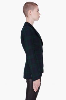 McQ Alexander McQueen Black Watch Plaid Tailored Blazer for women