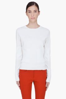 3.1 Phillip Lim Ivory Wool Ribbed Waist Sweater for women