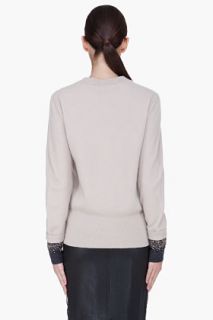 3.1 Phillip Lim Taupe Crystal Cuff Wool Sweater for women