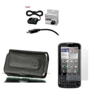 Motorola Droid Pro Leather Case with Screen Protector/ Travel Charger