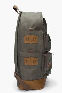 White Mountaineering Olive Cargo Daypack for men