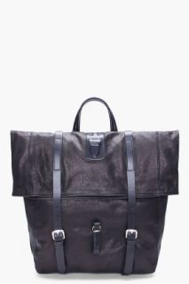 Neil Barrett Black Folded Leather Backpack for women