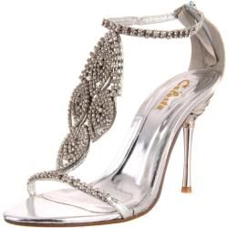 Celeste Womens Crystal 05 Silver Rhinestone Heels