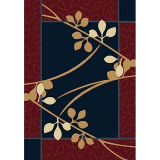 Alexa Omega Collection Geometric Floral Navy Rug (710 x 106