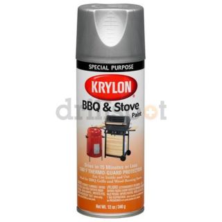 Krylon K01407 12 oz Aerosol Can High Heat BBQ/Stove Aluminum Enamel