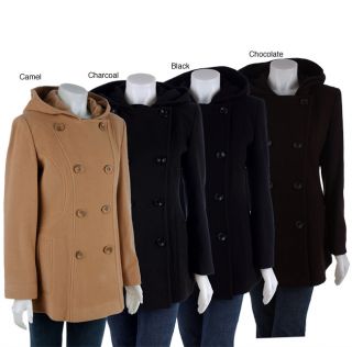 AK Anne Klein Peacoat with Half Curved Seams
