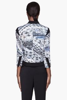 Helmut Lang Blue Pheasant Print Jacket for women