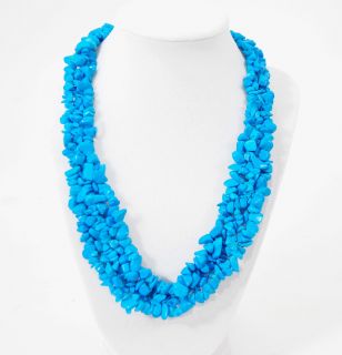 ABO Enterprises Turquoise Color Cluster Necklace