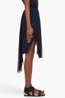 Damir Doma Black & Blue Overlap Skirt for women