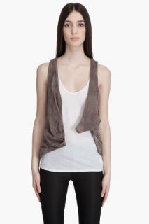 Hussein Chalayan Pleated Suede Vest for women