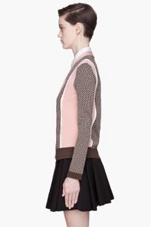 Marni Pink And Brown Knit Cardigan for women
