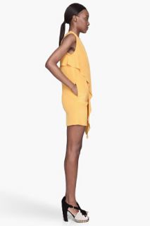 3.1 Phillip Lim Saffron Yellow Draped Utility Shift Dress for women