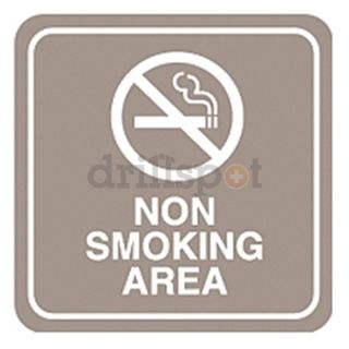 Intersign 62185 15 RED No Smoking Sign, 5 1/2 x 5 1/2In, WHT/R