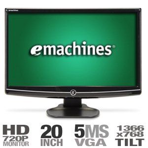 eMachines E202H Eb 20 Widescreen LCD Monitor Computers