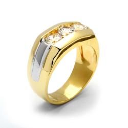 Ultimate CZ Goldplated Mens Cubic Zirconia Ring