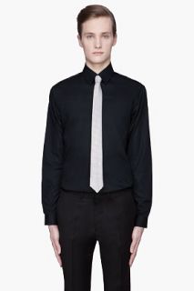 Yves Saint Laurent Grey Checked Silk Tie for men