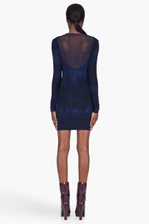 Versus Navy Long Sleeve Sheer Dress for women