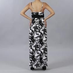 JFW/Wishes Printed Black and White Maxi Dress
