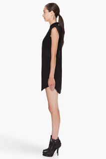 T By Alexander Wang Black Silk Blend Shirt Dress for women