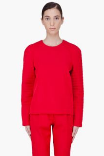 Hakaan Red Padded Bor Top for women