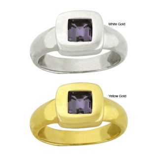 10k Gold Synthetic Alexandrite Contemporary Square Ring Today $364.99