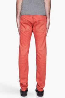 Diesel Black Gold Tangerine Faded And Distressed Superbia np Trousers for men