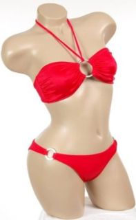 Sexy Trendy Cute Summer Red Bandeau Halter Top Bikini