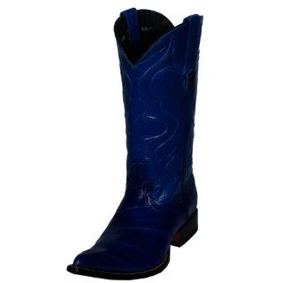 Electric Blue Mid Calf Pointy Brand New Mens Cowboy Boots Western