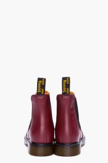 Dr. Martens Burgundy Leather Chelsea Boots for men