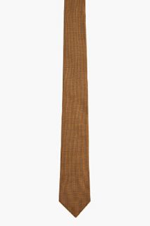 Saint Laurent Raw Umber Woven Silk Tie for men