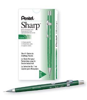 Pentel Sharp Automatic Pencil, 0.5mm Lead Size, Green