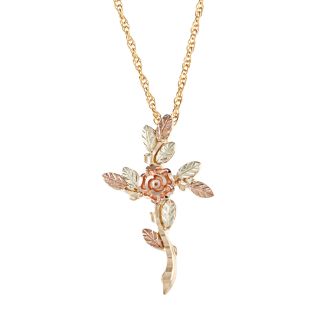 Black Hills Gold Rose Cross Necklace Today $139.99