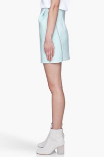 Dion Lee Seafoam Green Embossed Neo Mini Skirt for women