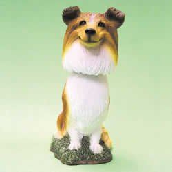 Mini Bobble Head Dog Sheltie Toys & Games