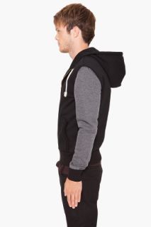 Shades Of Grey By Micah Cohen Two Tone Zip Hoodie for men