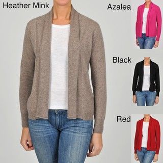 In Cashmere Womens Cashmere Open front Cardigan