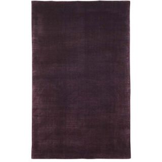 Hand knotted Silken Solid Plum Rug (26 x 10)