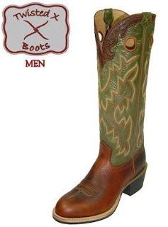  Twisted X Boots Western Cowboy Buckaroo MBK0008 Mens Cognac Shoes