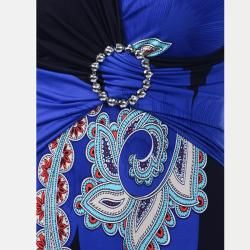 Tabeez Womens Paisley Rhinestone Dress