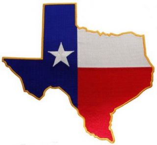 Large Texas Shape Flag Embroidered Patch Lone Star State