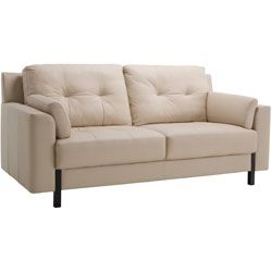 Tiffany Cream Leather Sofa, Loveseat and Chair