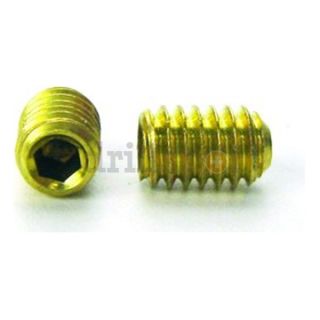 DrillSpot 0151355 #6 32 x 1/8 Brass Cup Point Socket Set Screw Be