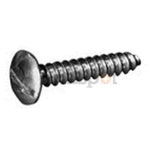 DrillSpot 0174128 1 #2 32 x 1/2" Slotted Round Head Sheet Metal Screw Type A, 18 8 Stainless Steel, Pack of 1000