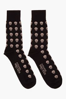 Alexander McQueen Black Short Skull Socks for men