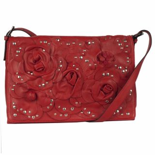 Valentino Flower Embellished Shoulder Bag