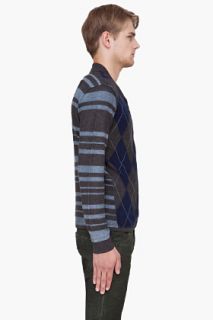 Diesel Charcoal Striped K mattel Cardigan for men