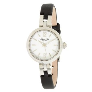 Kenneth Cole New York Womens Narrow Leather Strap Watch